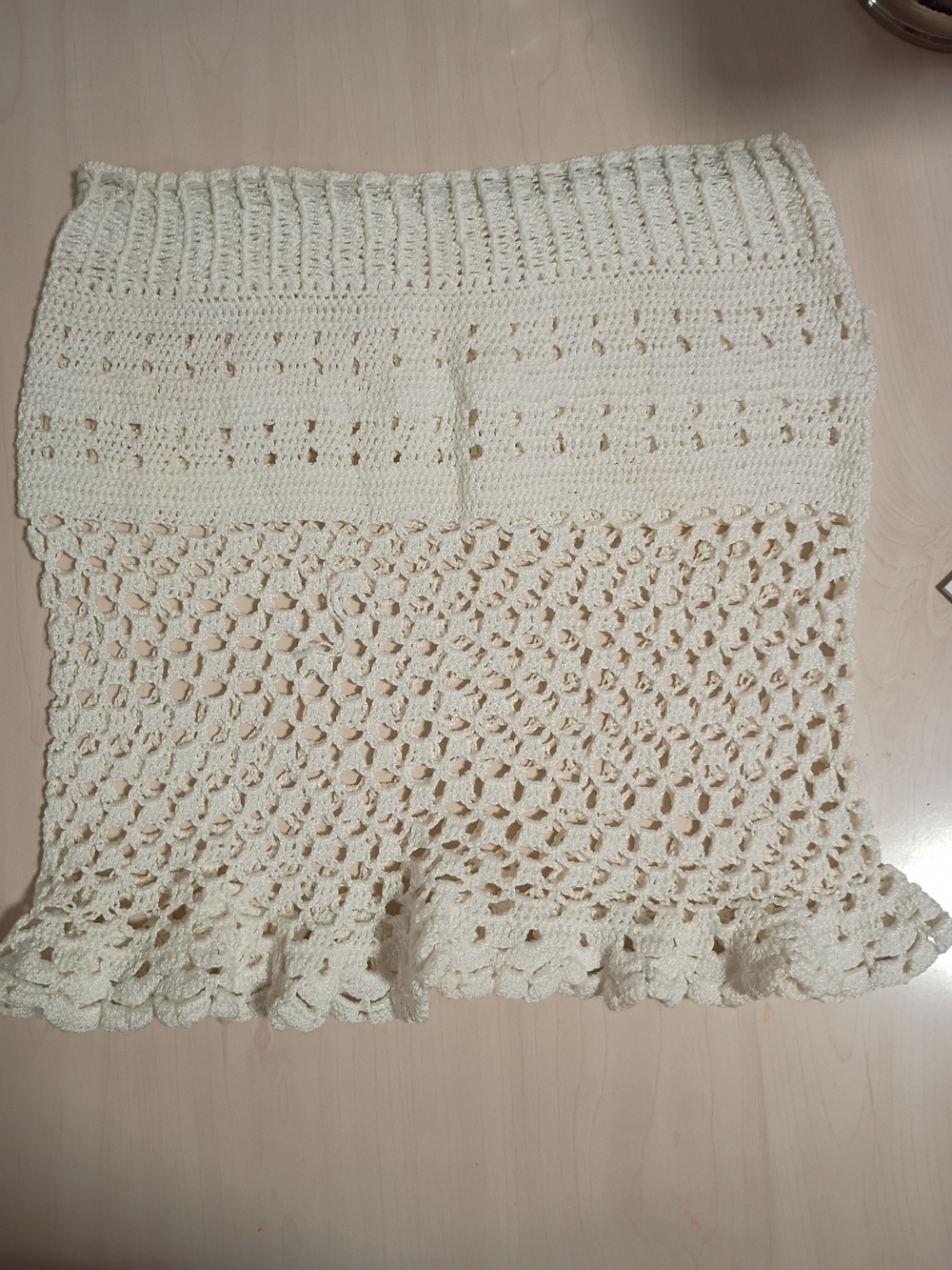 Cream Crochet Knit Mini Skirt - Picture 3 of 3